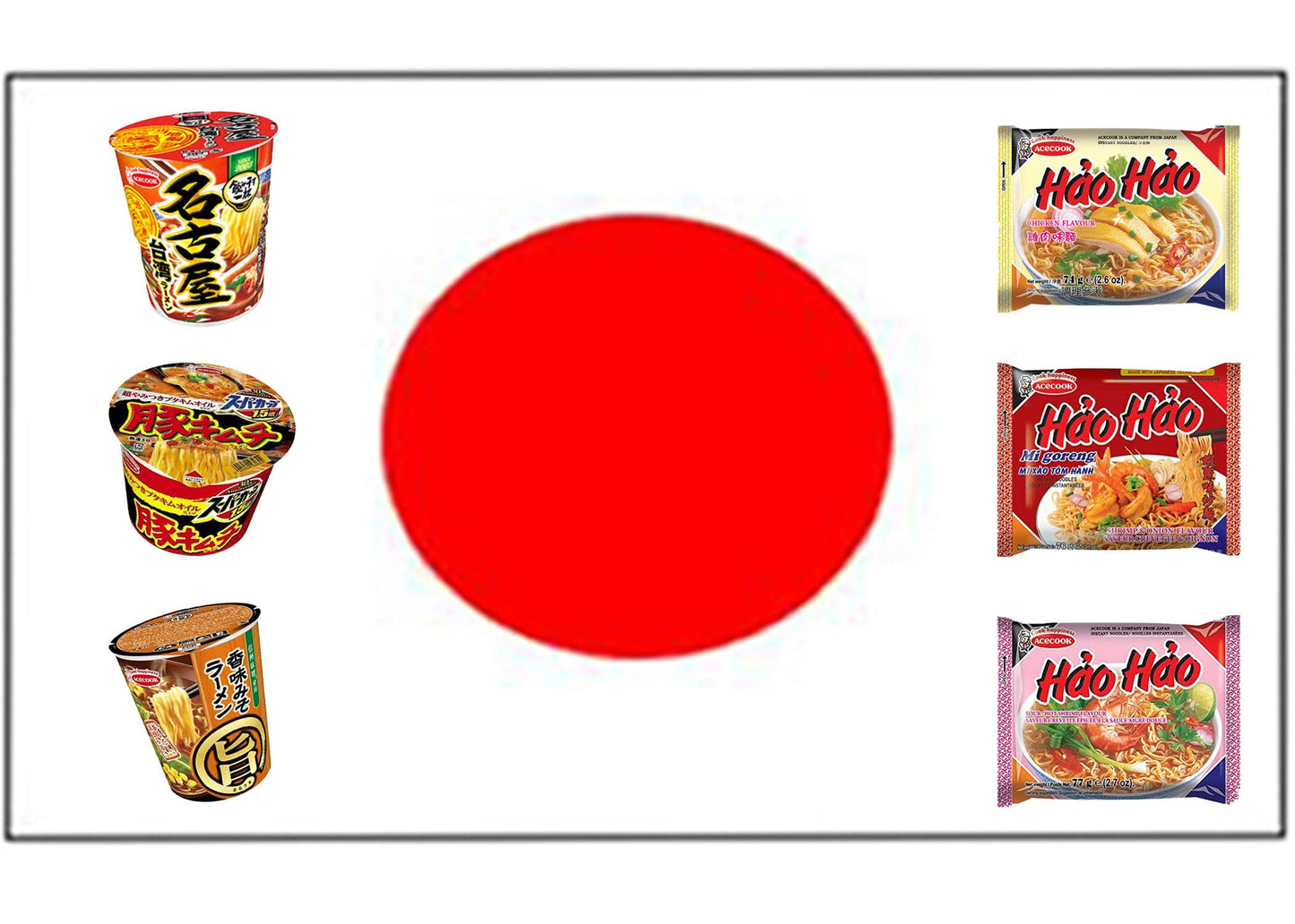 Ramen Noodles From Around The World Snack Box Variety Pack Of 10 Instant Noodles - Japanese, Filipino, Thai, Vietnamese With Aro