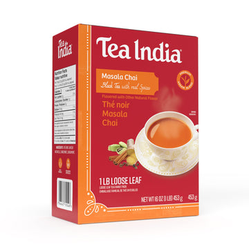 Tea India Masala Loose Leaf Chai Tea Flavorful Blend Of Black Tea & Natural Ingredients Strong Full-Bodied Traditional Indian Ca