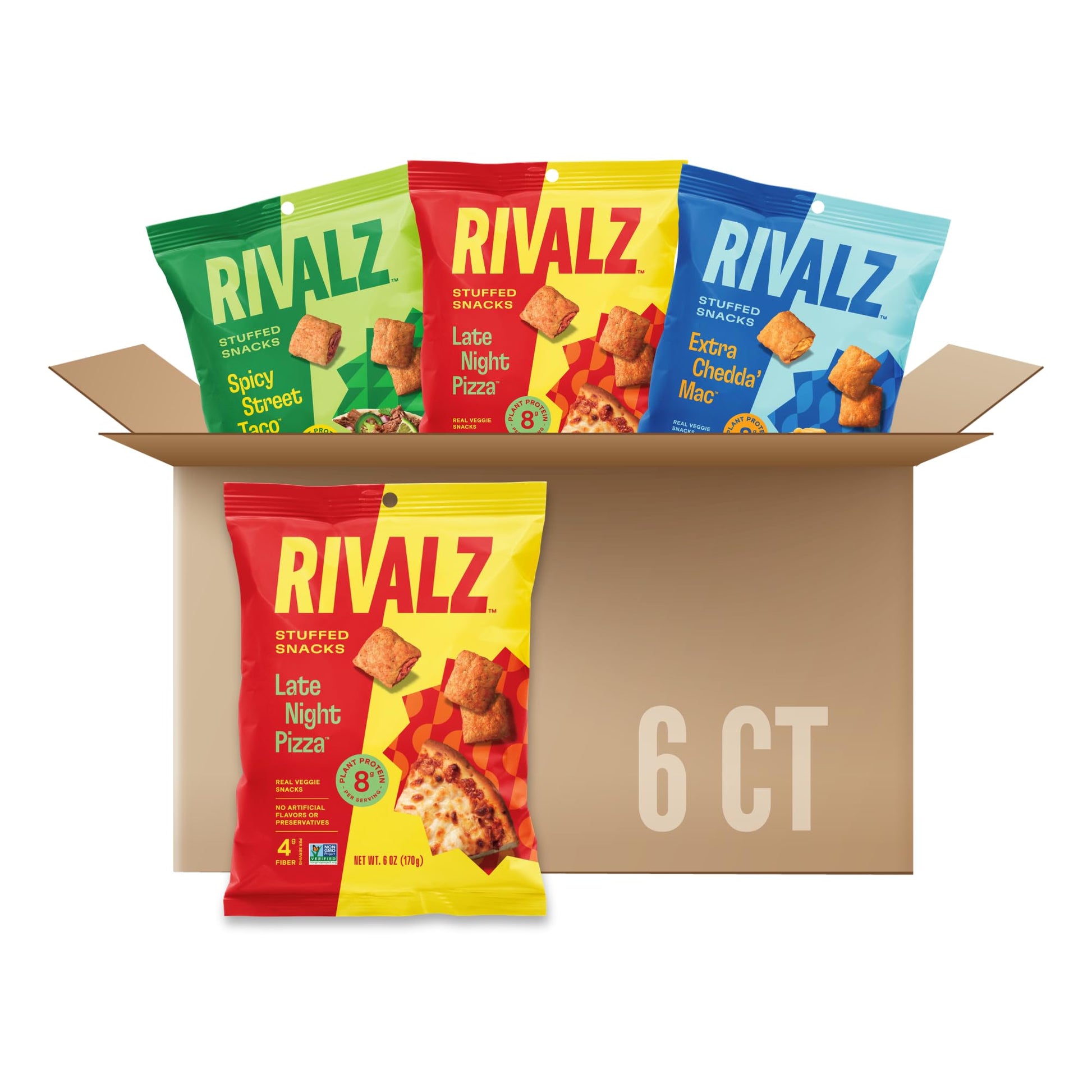 Rivalz Variety Stuffed Snacks - Delicious & Nutritious Veggie Snack Bites - Vegan, Gluten Free, & Non-Gmo - Zero Added Sugar And