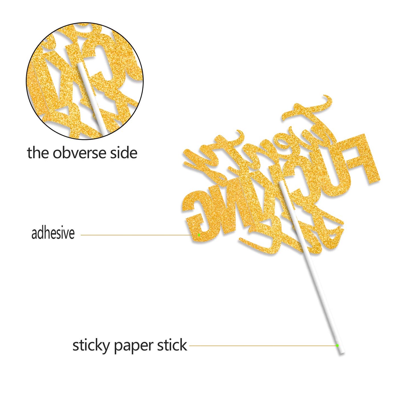 Twenty Six Gold Glitter Cake Toppers 26 Years Old 26Th Birthday Anniversary Party Decorations Supplies