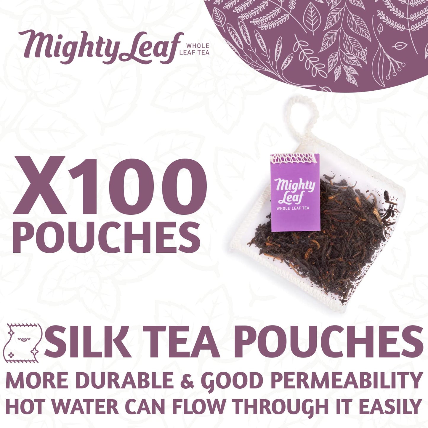 Mighty Leaf Organic Earl Grey Tea, 100 Tea Pouches, 100 Count