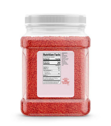 Unpretentious Red Sprinkles (4 Cups) Jimmies, Decorative Dessert Topping, Festive & Fun