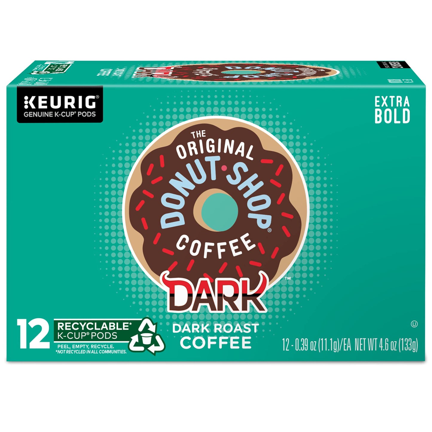 The Original Donut Shop Dark Roast Coffee, K-Cup, 12 ct