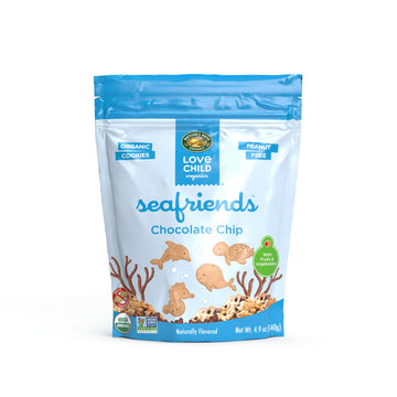 Love Child Organics Sea Friends Chocolate Chip Cookies, 4.9 oz (Pack of 1), Non-GMO, by Natures Path
