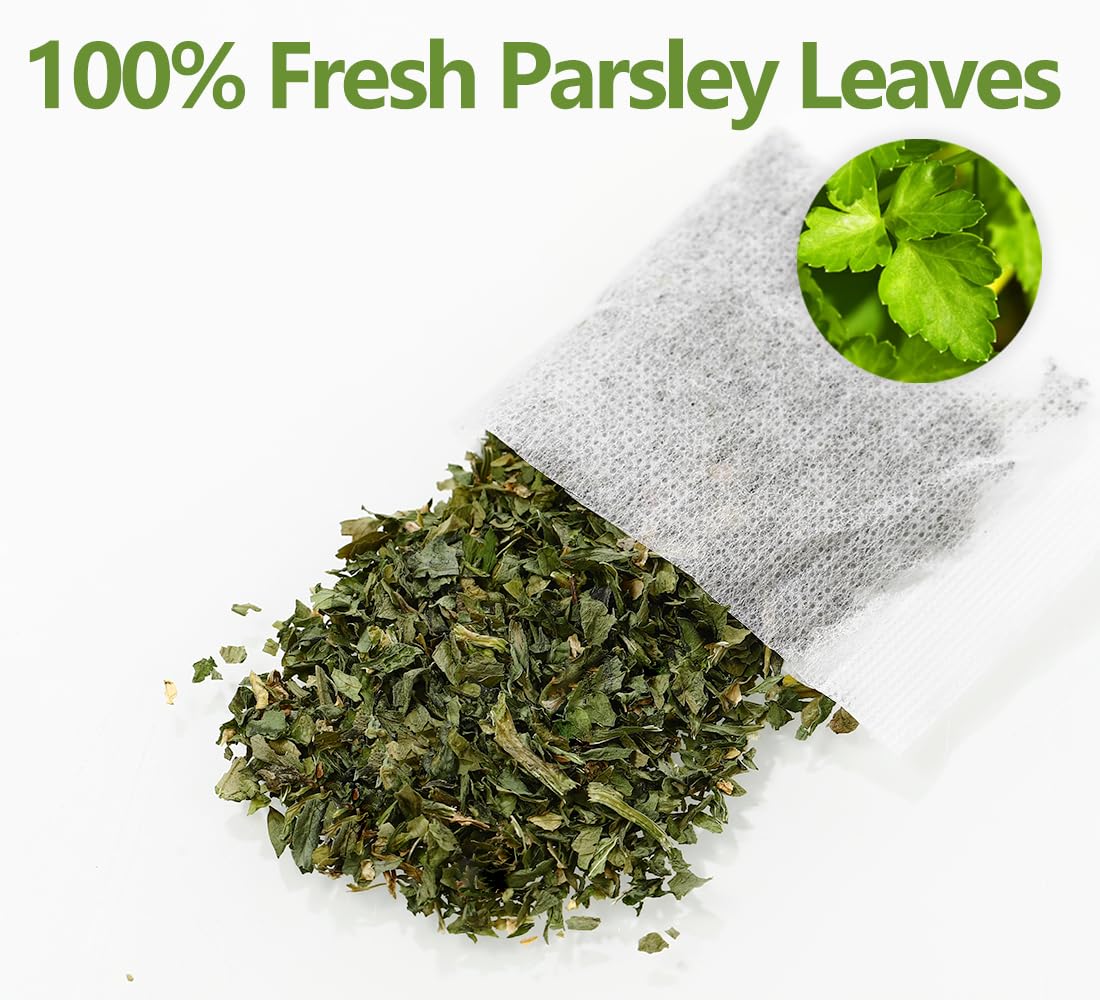 ULTHMOK Premium Parsley Tea Bags, 100% Natural, Caffeine Free, 60 Count