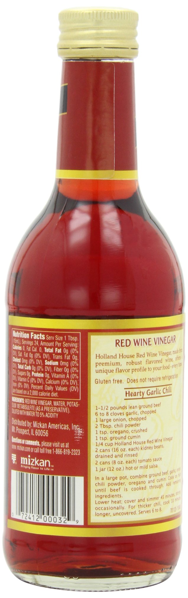 Holland House Red Wine Vinegar, 12 Ounce (Pack of 6)