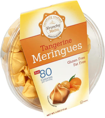Krunchy Melts Original Meringue Cookies, Tangerine Flavor, Fat Free, Gluten Free, Dairy Free, 4 Oz