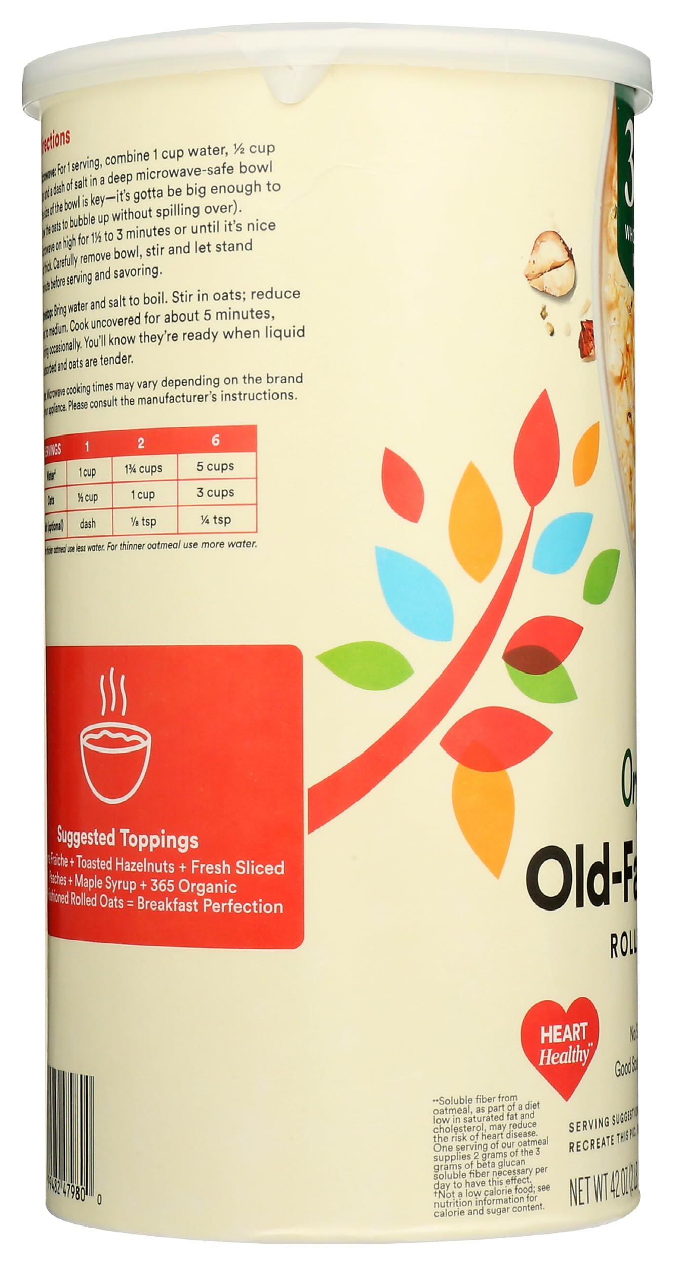 365 By Whole Foods Market, Organic Old-Fashioned Rolled Oats, 42 Ounce