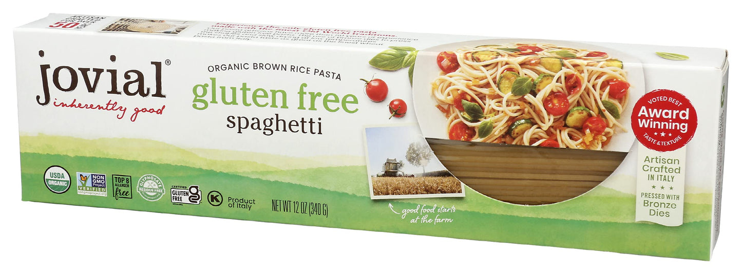 Jovial Gluten Free Brown Rice Pasta Organic - Award-Winning Taste & Texture, Non-GMO, Free of Top 8 Allergens, Vegan Brown Rice