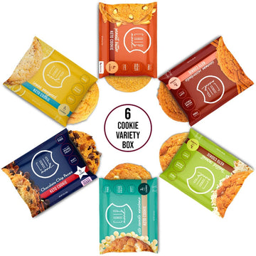 Chipmonk Keto Cookies - Variety Pack (6 Pack) Low Carb Keto Snacks - Gluten-Free, High Fat, Low Sugar, Ketogenic Sweet Snack Foo