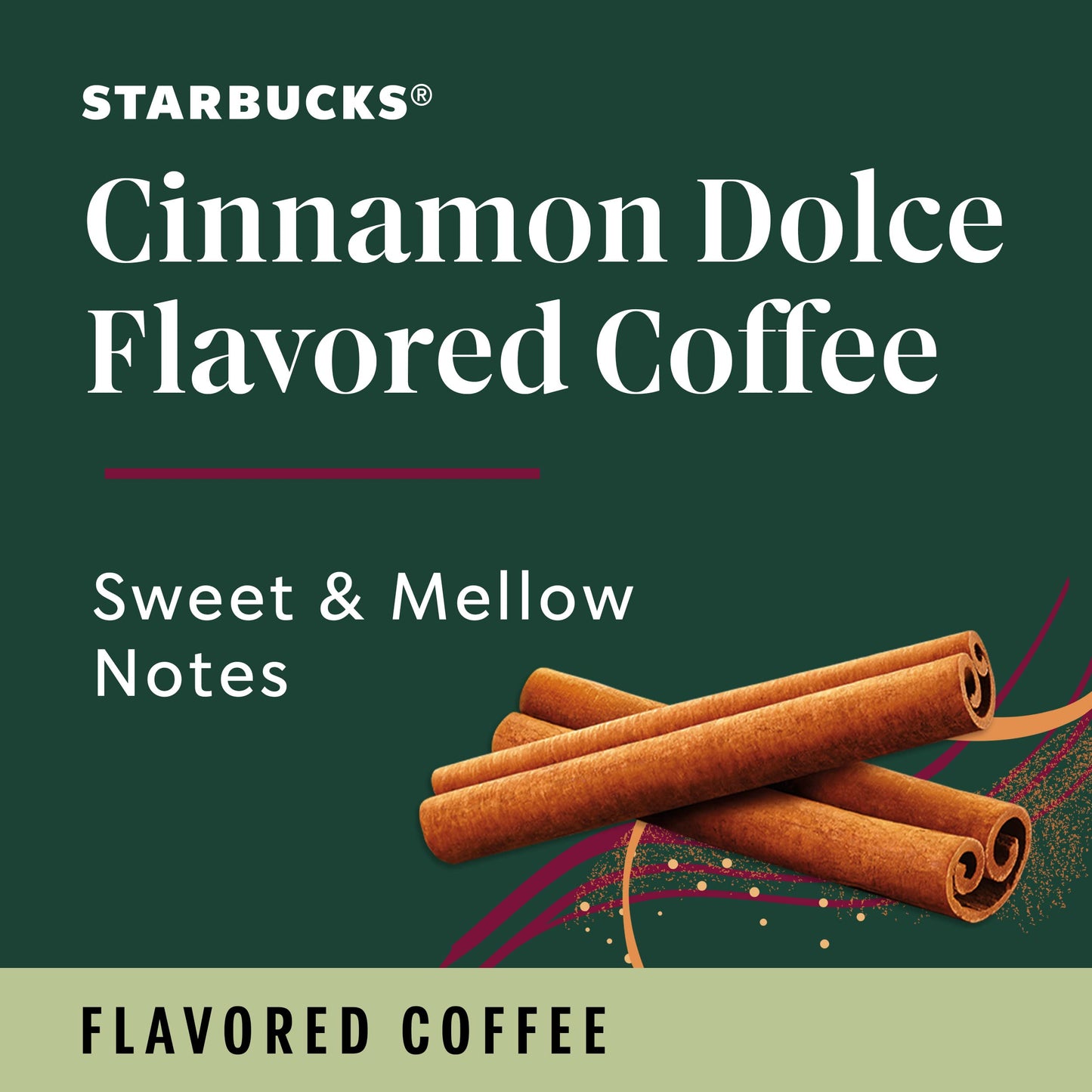 Starbucks Cinnamon Dolce Ground Coffee, 100% Arabica, Naturally Flavored, 11 oz (Pack of 6)