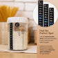 ABIOTO Sourdough Starter Jar Kit  Includes 34 oz Sourdough Starter Jar with Metallic Lid  Silicone Spatula  Feeding Tracker  Extra Thermometer Strips & Breathable Covers - Sourdough Bread Starter Kit