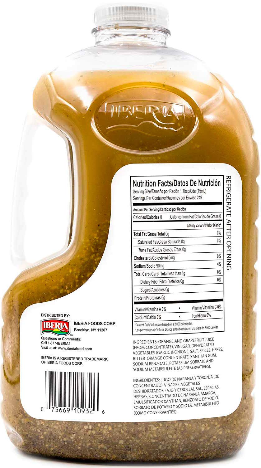 Iberia Mojo Criollo, Spanish Marinade Perfect For Marinating Chicken, Beef & Pork, Made With Real Orange Juice, 128 Fl Oz