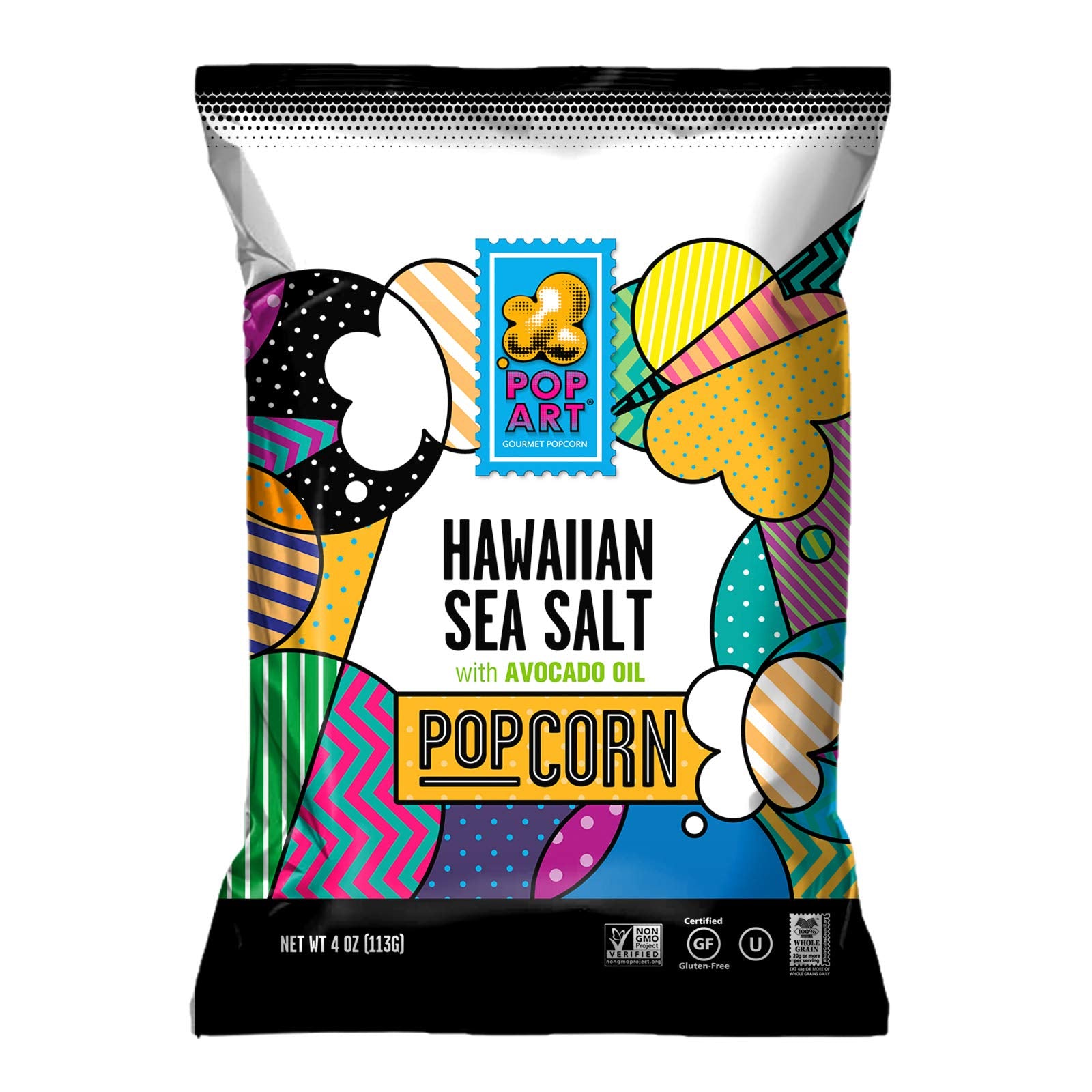 Pop Art Snacks Gourmet Popcorn - Hawaiian Sea Salt, 4 Oz