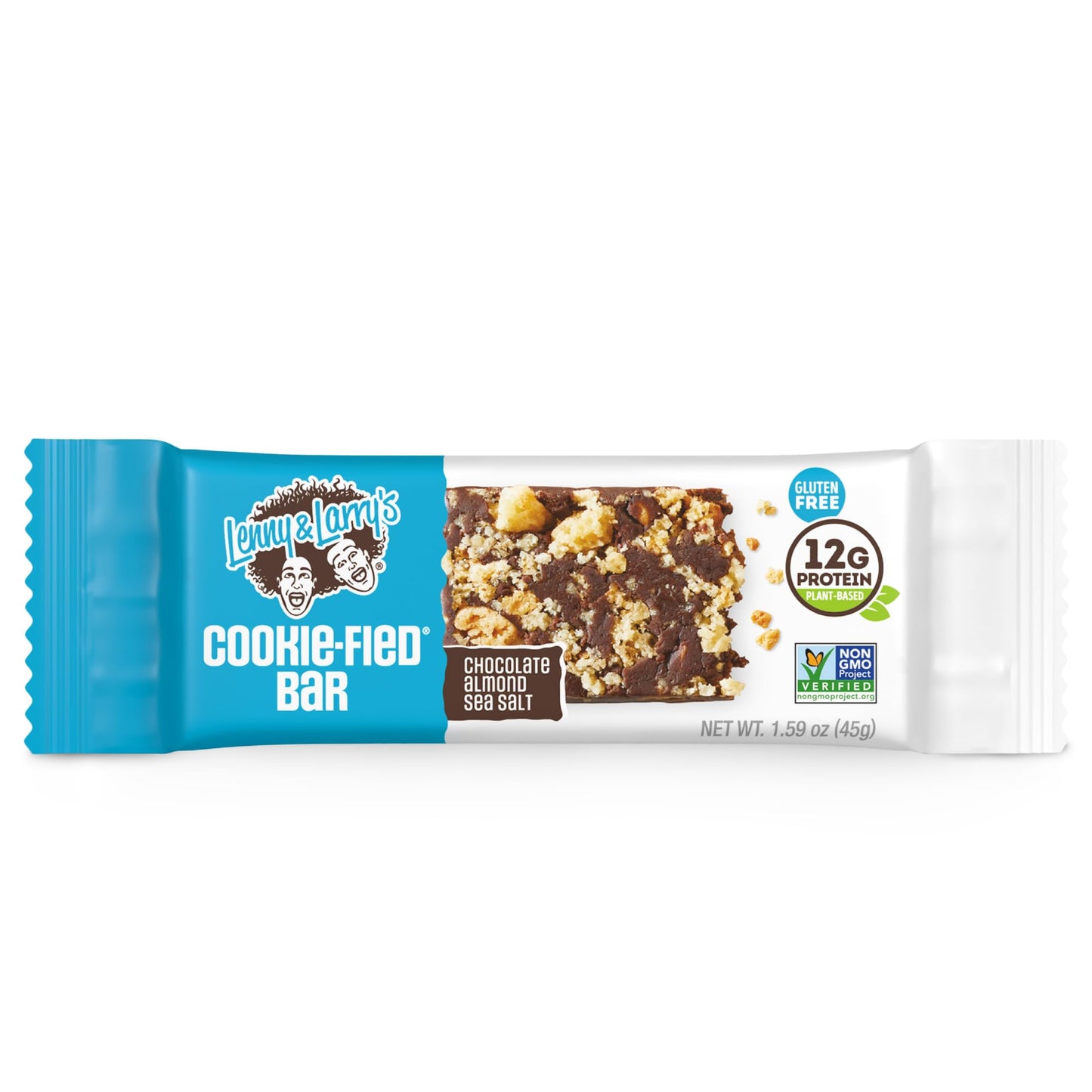 Lenny & Larry'S Cookie-Fied Plant-Based Protein Bar, Vegan And Non-Gmo, Chocolate Almond Sea Salt, 45 G, 9 Count