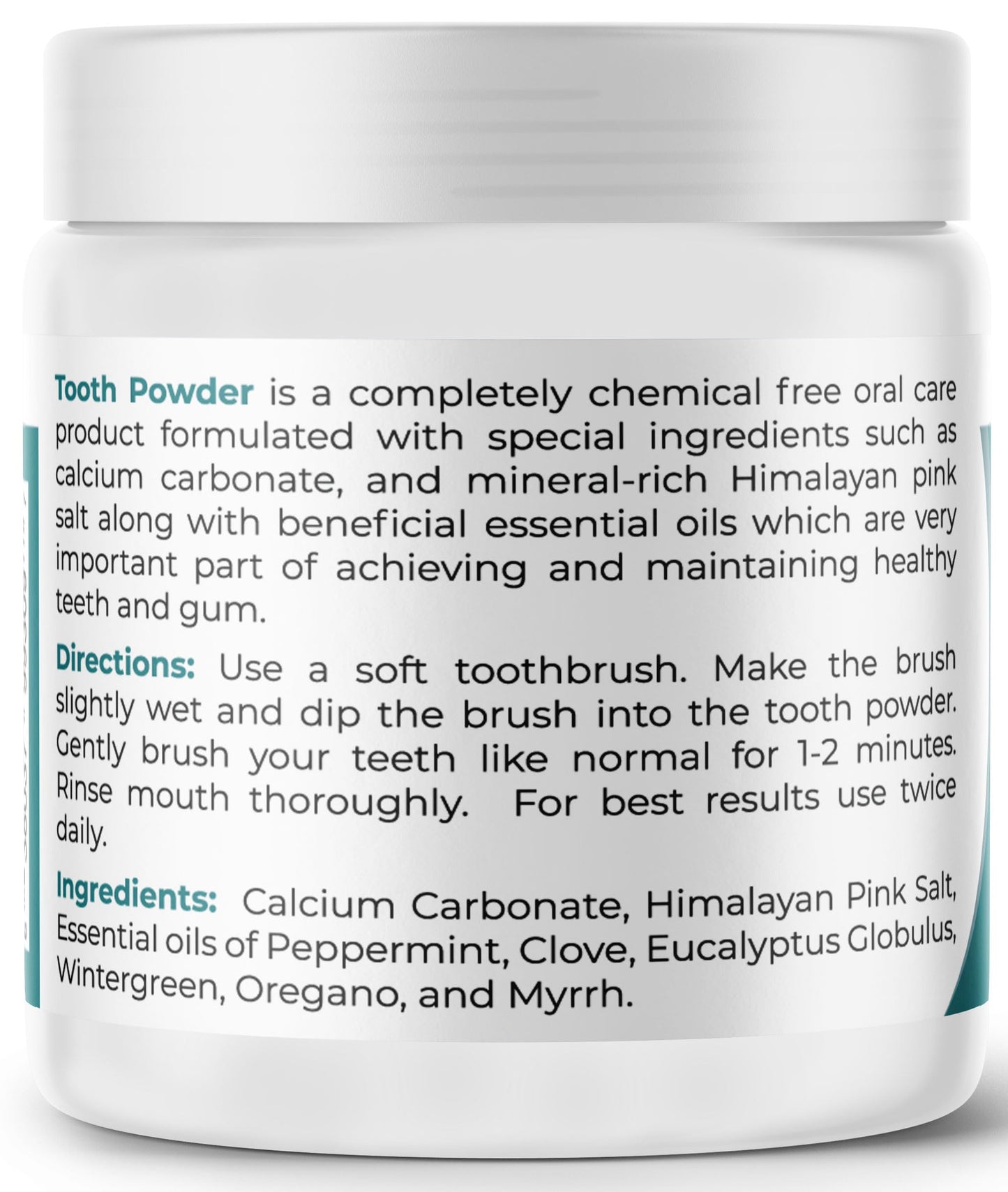 Viva Doria Natural Tooth Powder | Remineralizing Tooth Powder | Natural Teeth Whitening Powder | Toothpaste Power | Breath Freshener | Refreshing Mint Flavor | 10 Oz