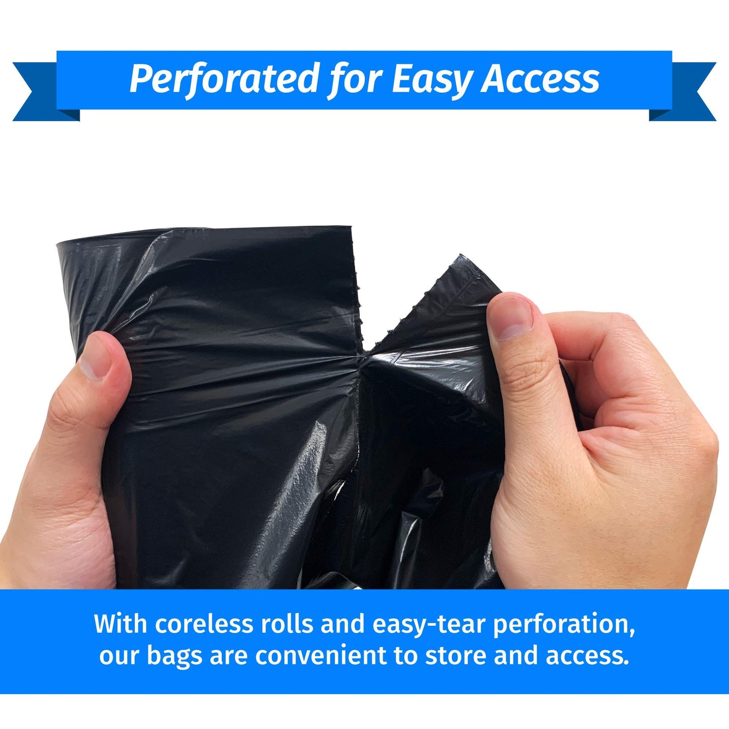 Reli. Supervalue 95 Gallon Trash Bags | 30 Count | Made In Usa | Heavy Duty | Black Multi-Use Garbage Bags