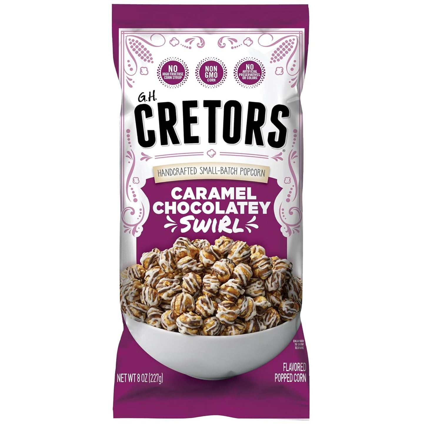 G.H. Cretors Caramel Chocolatey Swirl 8oz (12pk Case)