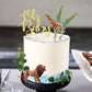 Realistic Safari Jungle Animals Cake Toppers With Plam Leaf Eucalyptus Leaves Cake Decorations For Wild Themed Birthday Baby Sho