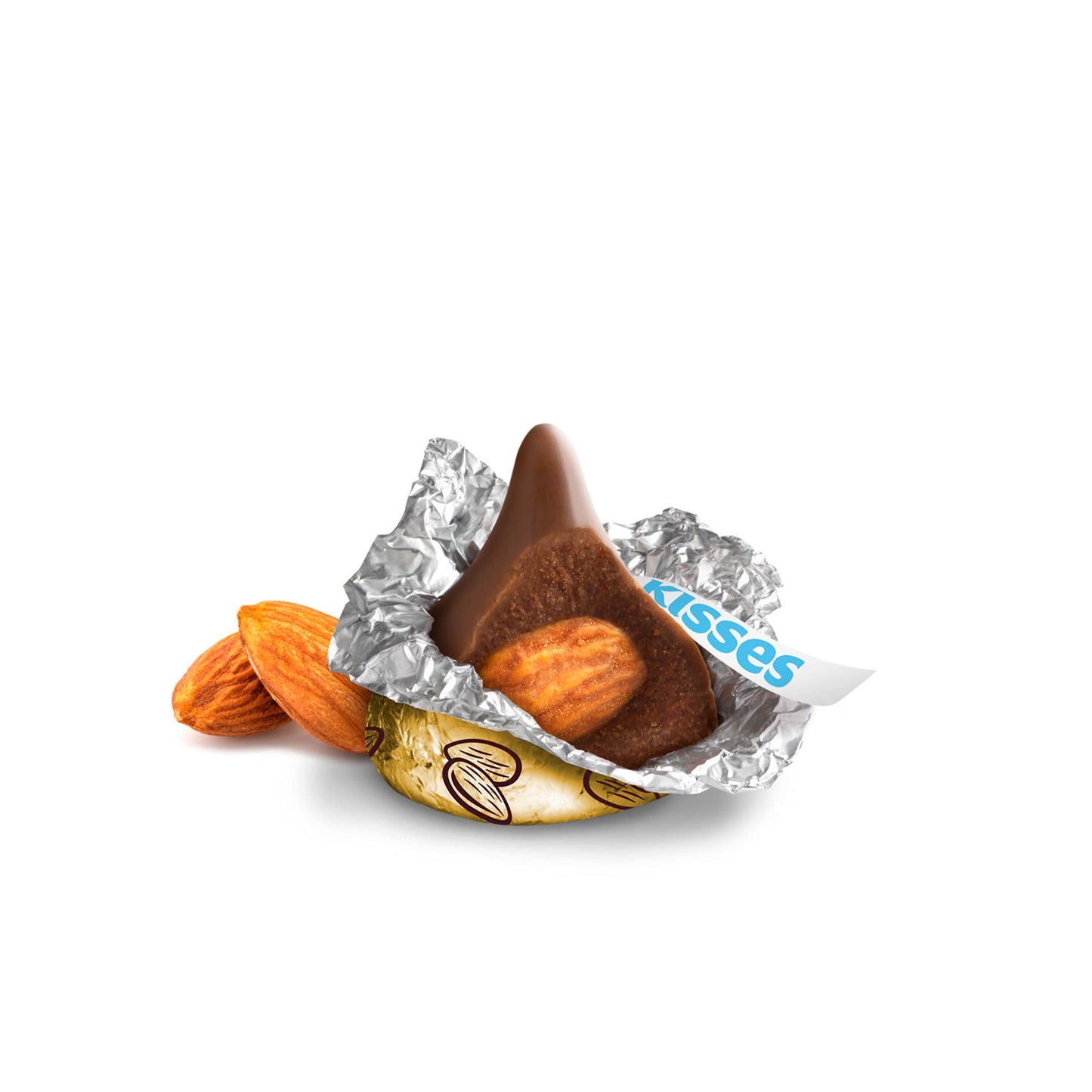 HERSHEYS KISSES Milk Chocolate with Almonds Candy Bulk Bag, 60 oz