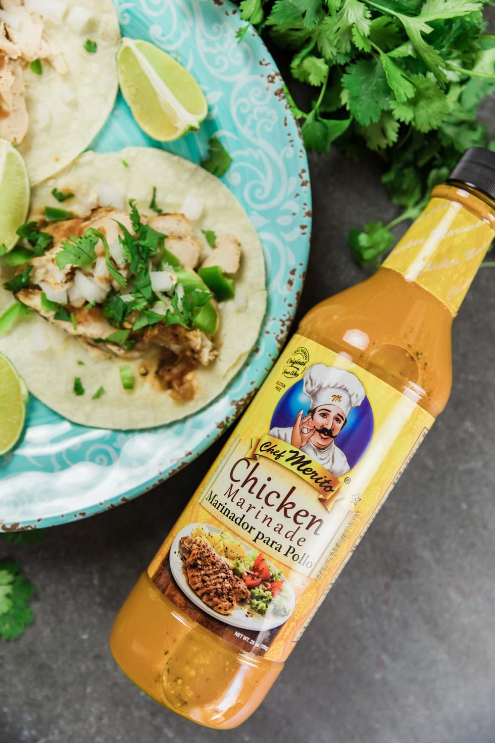 Chef Merito Chicken Marinade 25 Oz | Citrus & Garlic Infused | Perfect For Roasting, Grilling & Bbq | Authentic Latin Flavor Since 1985