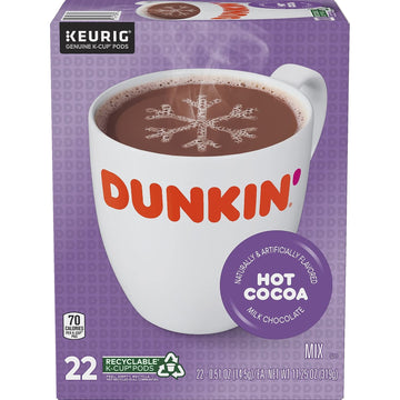 Dunkin' Milk Chocolate Hot Cocoa, 22 Keurig Pods