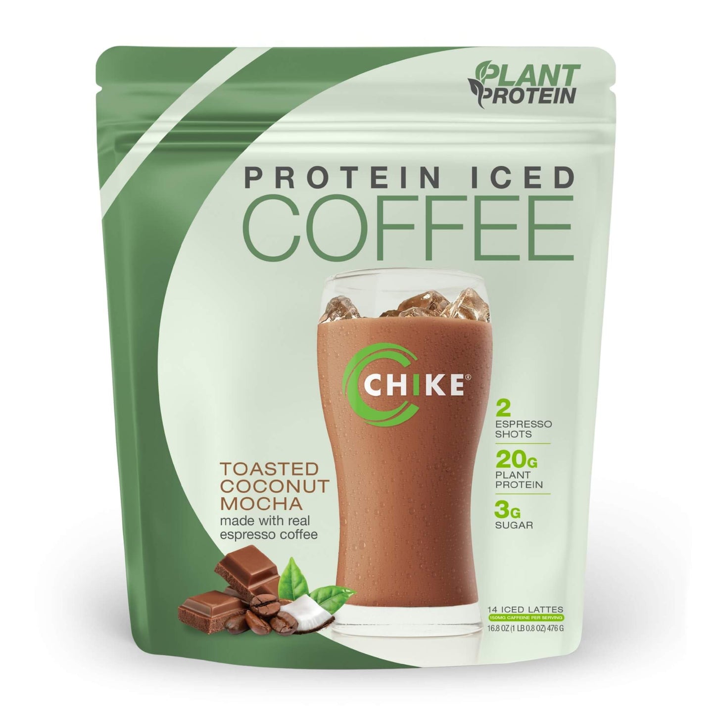 Chike Toasted Coconut Mocha Protein Iced Coffee Plant Protein  16.8 Oz