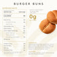 Hero Classic Hamburger Buns - Burger Buns | Net Low Carb Buns | High Fiber, 0G Net Carbs, 0G Sugar & 90 Calories Per Serving Bur