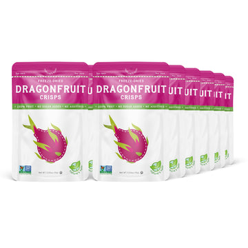 Natures Turn Freeze-Dried Fruit Snacks, Dragon Fruit Crisps, Pack Of 12 (0.53 Oz Each)