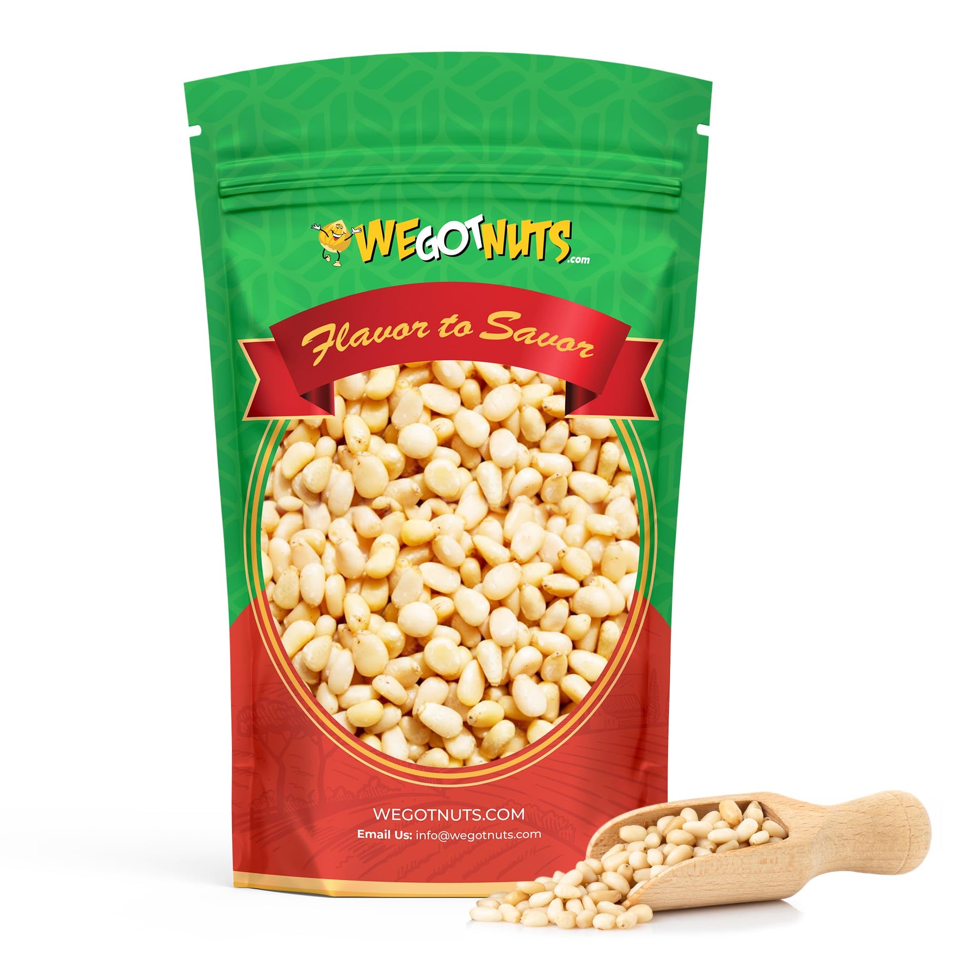 We Got Nuts - Raw Whole & Natural Pine Nuts 2 Lbs (32oz)- enhanced Quality Fresh Kosher Pine Nuts - Natural & Healthy Snack - Great For Cooking  Pesto  Salads & More