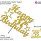 37 Birthday Cake Topper Gold Glitter, Party Decoration Ideas, Premium Quality, Sturdy Doubled Sided Glitter, Acrylic Stick. Made