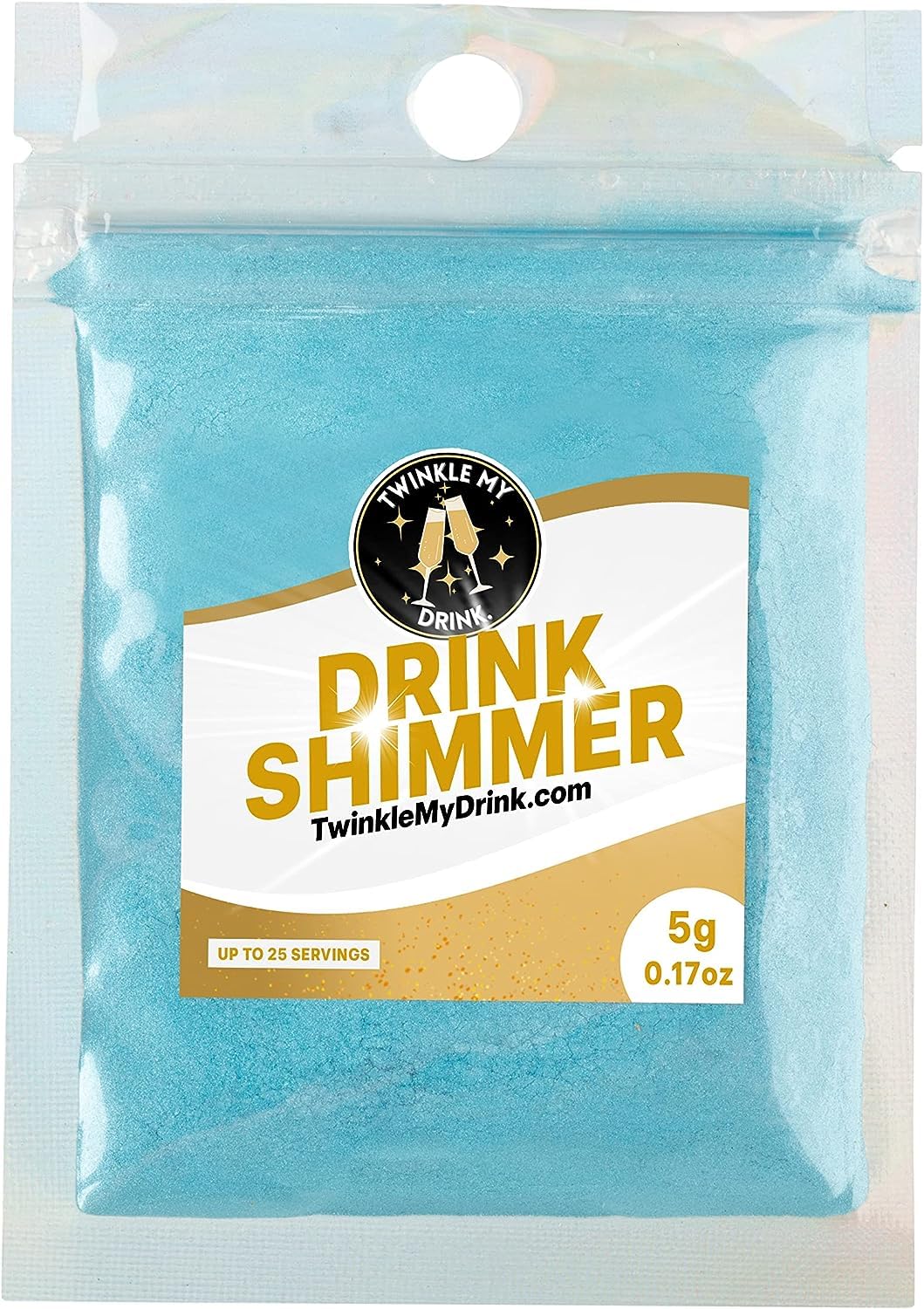 Twinkle My Drink Baby Blue Premium Edible Glitter For Drinks | Gender Reveal Or Party Decorations | Baby Shower Decorations | 5G