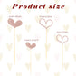 Fuutreo 48 Pcs Glitter Heart Cupcake Toppers Wedding Cupcake Picks Love Birthday Cake Decorations Heart Toothpicks For Wedding B