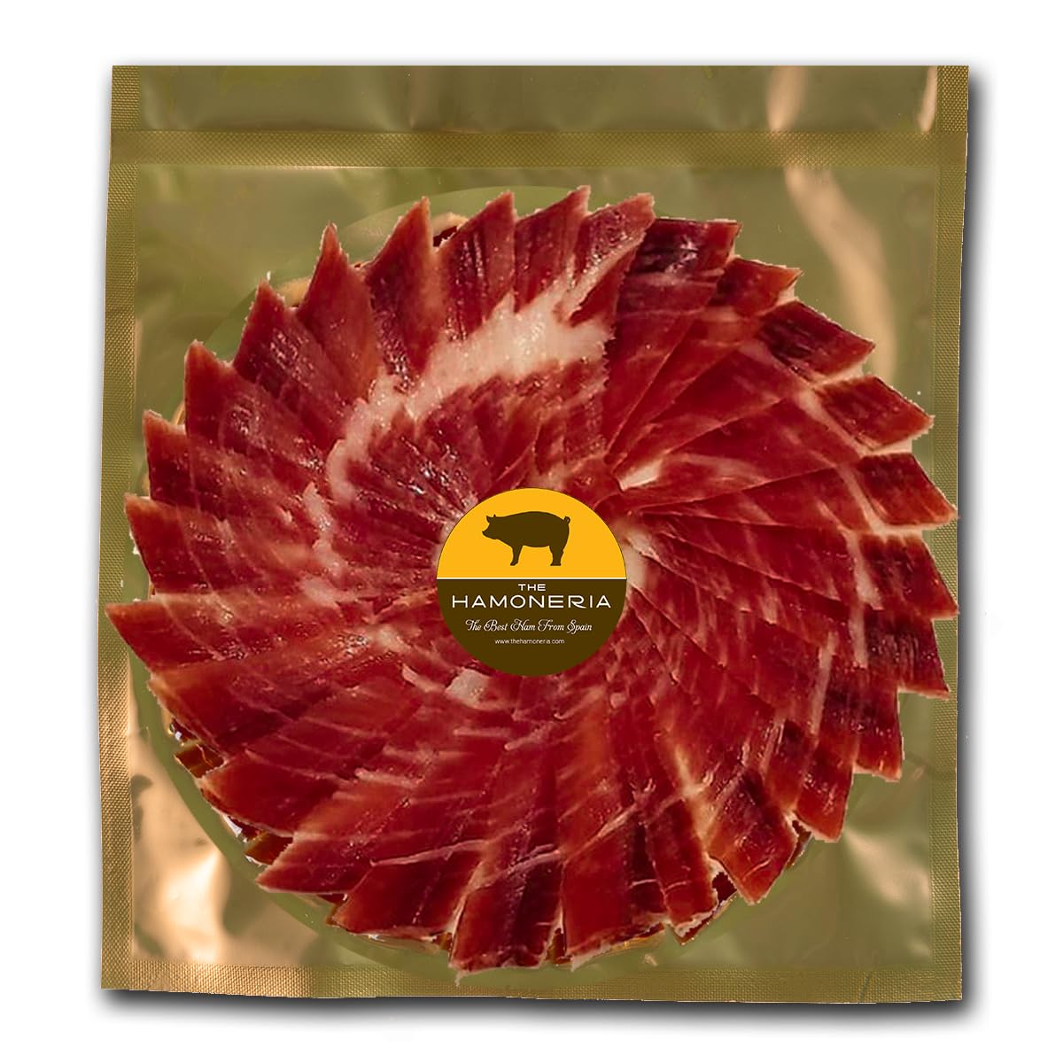 The Hamoneria: 3 Oz Jam  N Ib  Rico De Bellota, Premium Spanish Acorn-Fed Ham, 100% Pata Negra, Gourmet Dry-Cured Iberian Ham, A