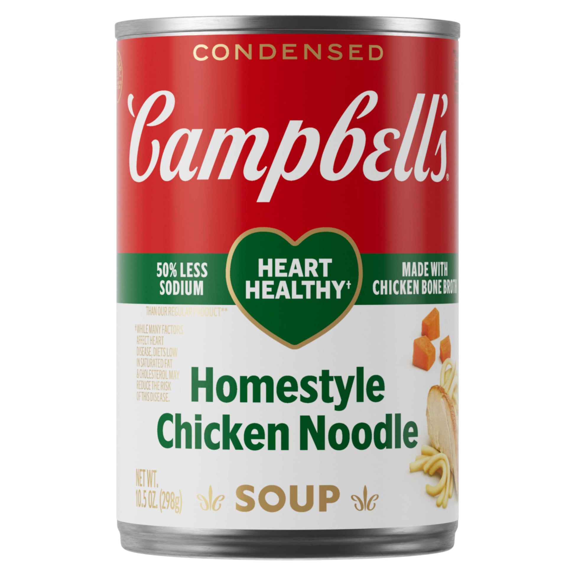 Campbell’S Condensed Heart Healthy Homestyle Chicken Noodle Soup, 10.5 Oz Can