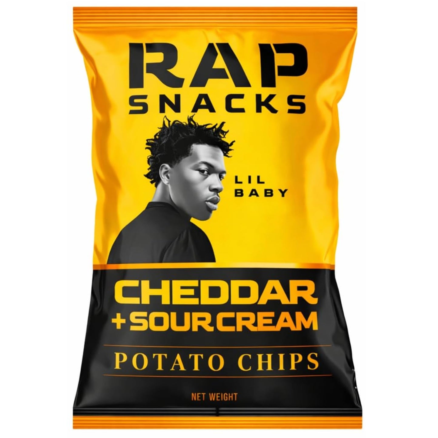 Lil Baby Cheddar + Sour Cream | Rap Snacks, Riega Snacks | 2 Ounce Pack of 12