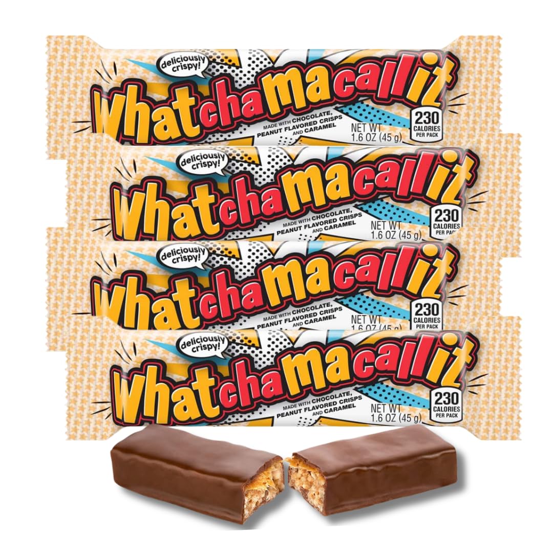 Classic Full Size Candy & Candy Bar Gift Packs By Lyza's Sweets & Treats (Pack of 4, Whatchamacallit)