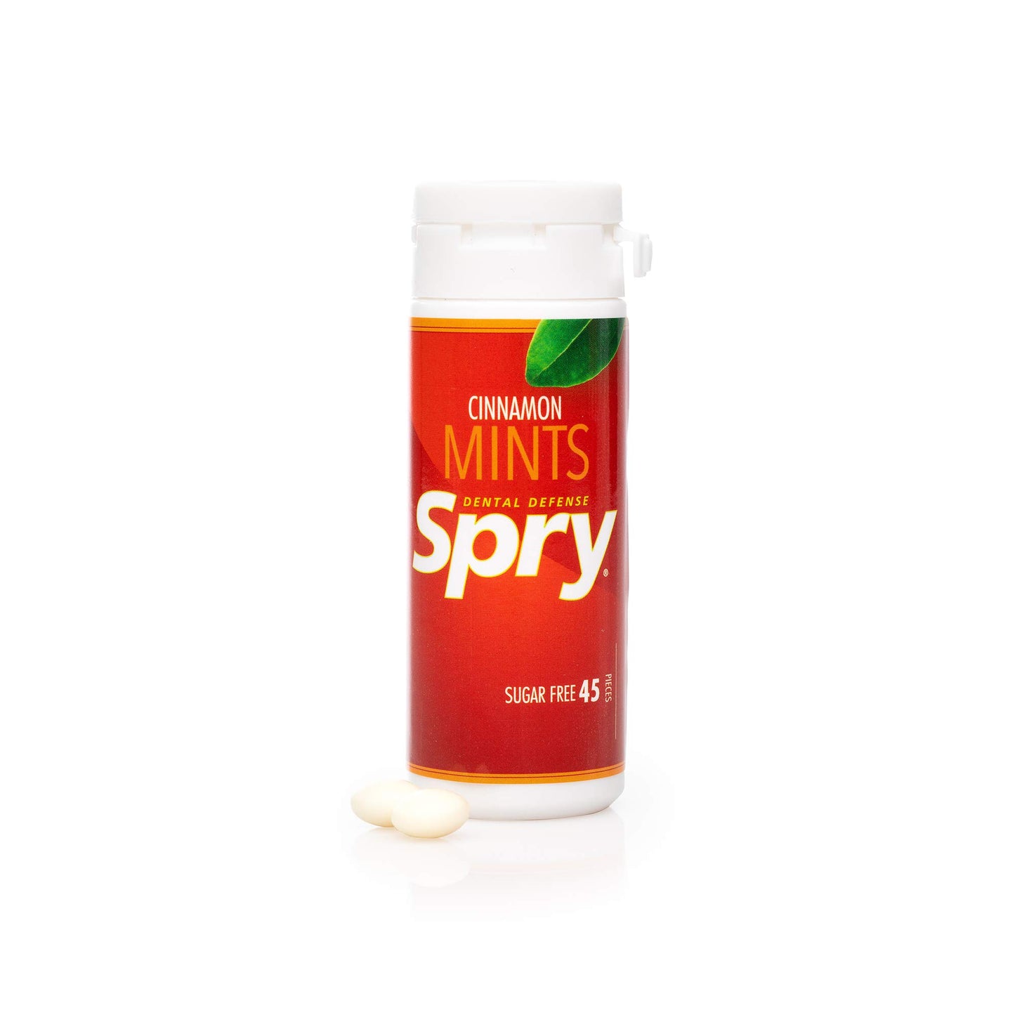 Spry Xylitol Cinnamon Mints Sugar Free Candy - Breath Mints That Promote Oral Health, Dry Mouth Mints That Increase Saliva Production, Stop Bad Breath, 45 Count (Pack Of 3)