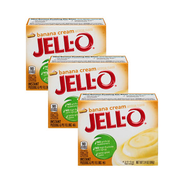 Jell-O Banana Cream Instant Cook & Serve Pudding (3 Pack)