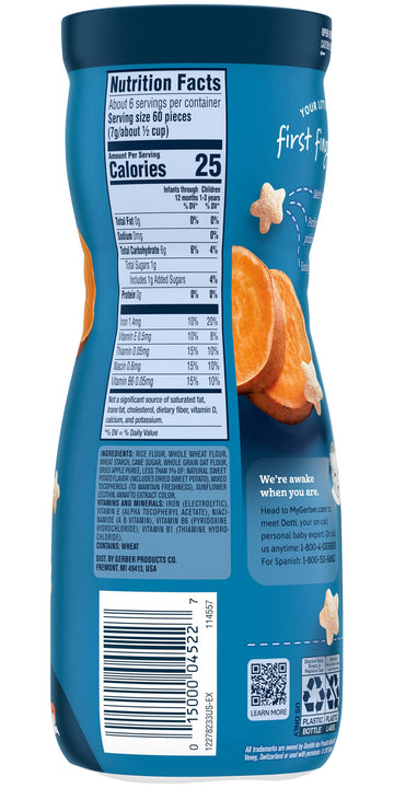 Gerber Graduates Puffs Cereal Snack, Sweet Potato, 1.48 Ounce