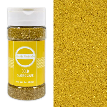 Mystic Sprinkles Sanding Sugar 4Oz Bottles (Gold Sanding Sugar 4Oz)