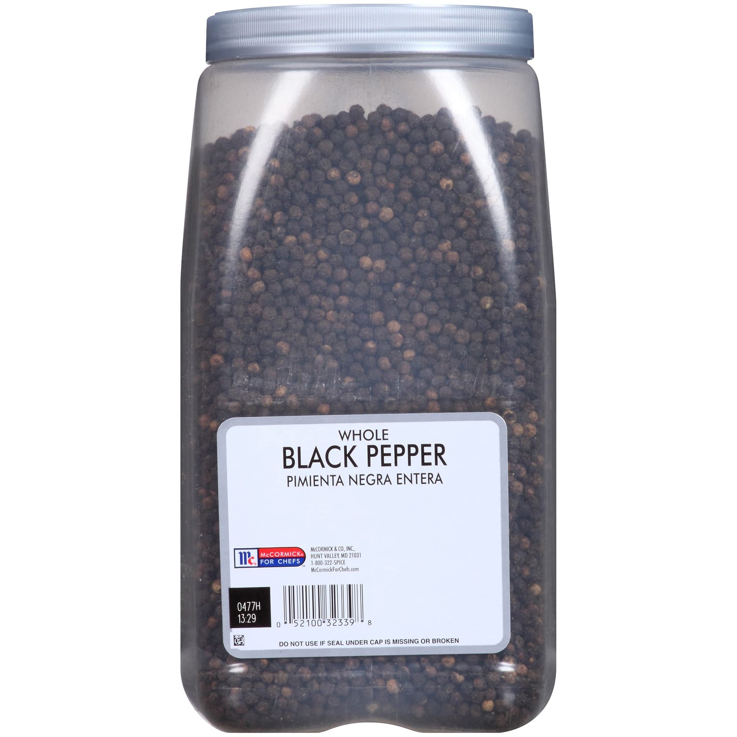 McCormick Culinary Whole Black Peppercorns, 5.75 lb Container, Ideal for Soups, Rubs, and Salads