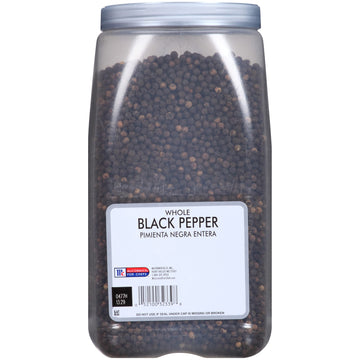 McCormick Culinary Whole Black Peppercorns, 5.75 lb Container, Ideal for Soups, Rubs, and Salads