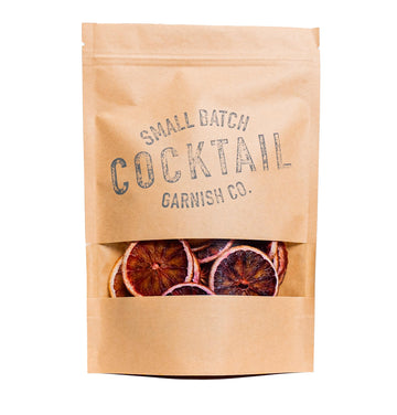 Small Batch Cocktail Garnish - Blood Orange Slices, 2.5oz, 30+ Slices