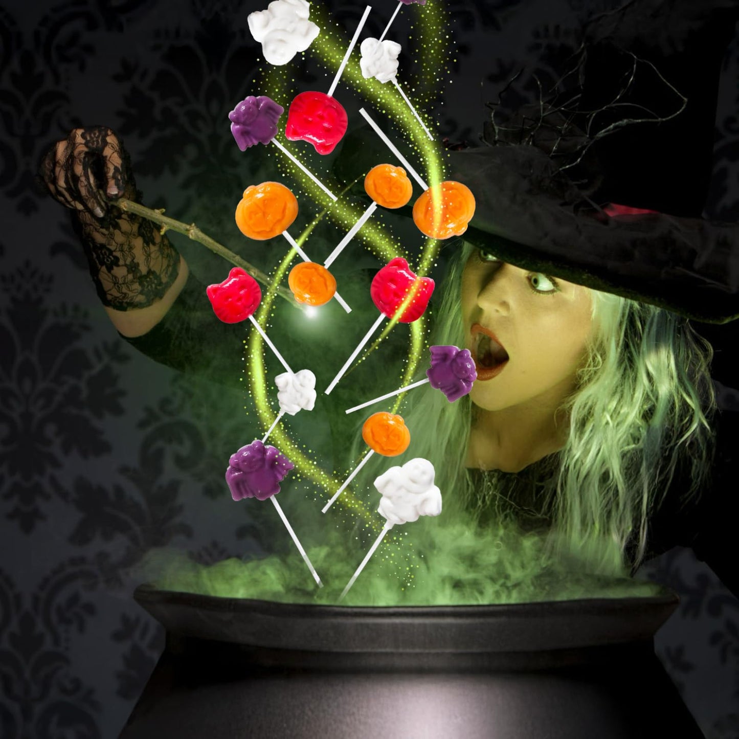 Trick or Treat - Halloween Candy Individually Wrapped Lollipops Suckers Bulk 42  Candlelit Pumpkins  Victorian Wraiths  Moonlit Familiars and Gargoyles Kin  Halloween-Themed Snacks for Goodie Bags