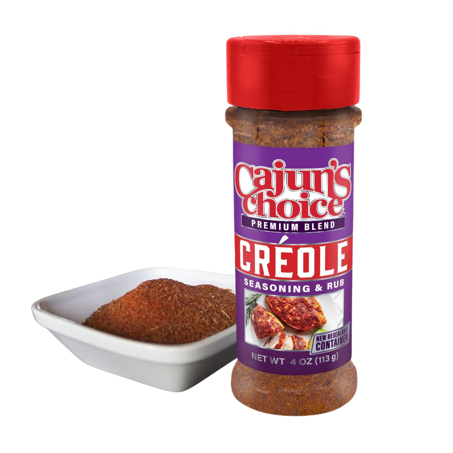Cajuns Choice Creole Seasoning 3.8 Oz (Pack Of 2) - Use For Grilling Or Cooking Fish, Chicken, Pork, Steak, Vegetables, Burgers,