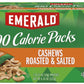 Emerald Nuts Roasted And Salted Cashews 7Ct (1-Pack), 100-Calorie Individual Packs, Kosher Certified, Non-Gmo, Contains No Artificial Preservatives, Flavors Or Synthetic Colors