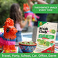 Snak Club Tajin Apple Rings, Sweet & Tasty Gummy Snacks, 11Oz Family Size, Resealable Bag, 6 Count
