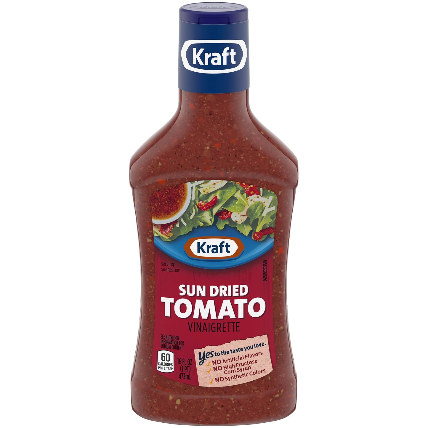 Kraft Vinaigrette Salad Dressing, Sun Dried Tomato, 16 Fl Oz Bottles, 6 Ct Pack
