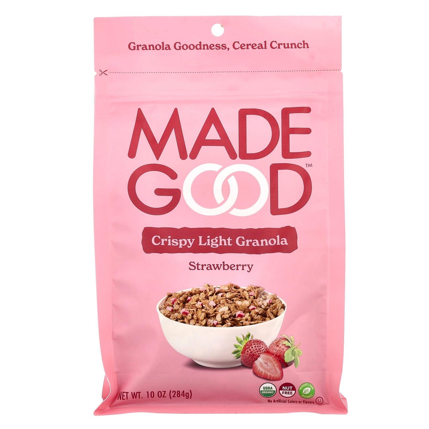 Made Good Granola, Crispy Light, Strawberry Flavor, 10 Ounce Pack